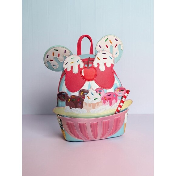 Disney Parks x Loungefly Minnie Mouse Ice Cream Banana Split Mini Backpack NWOT main image 5